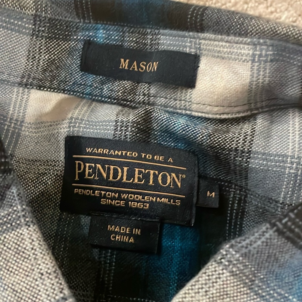 NWT Pendleton Mason Flannel Shirt - Picture 2 of 3